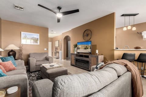 Cozy Living Room with Smart TV.