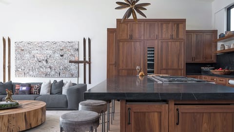 Kitchen, Upper Level -  Spacious kitchen with large island seating.