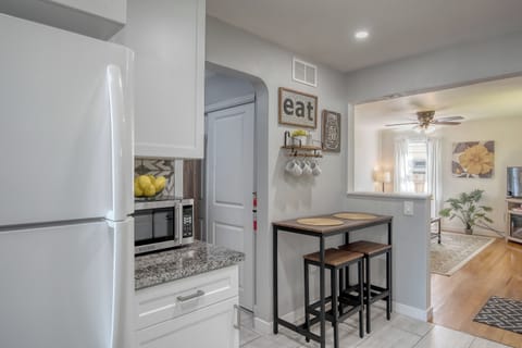 In kitchen seating for two.