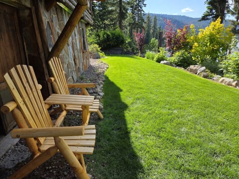 Relax and watch the lake, the wind blow in the trees while the kids or dogs play on the grass!