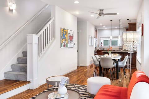 Spacious and light-filled main floor combining modern comfort and artistic flair.