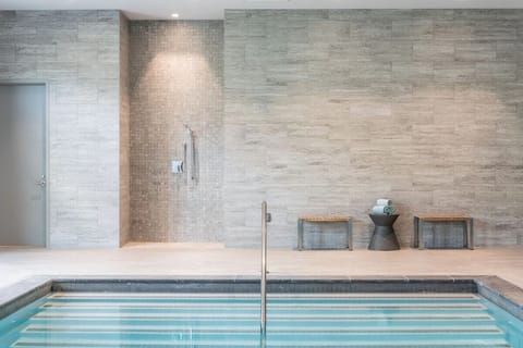 Recharge after workouts with a quiet dip and spa-like calm.