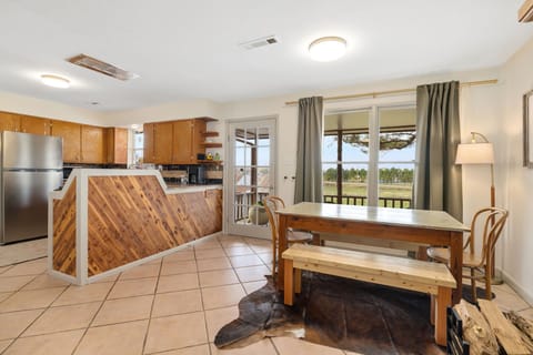 The kitchen is fully stocked to whip up a meal or just a good cup of coffee. 