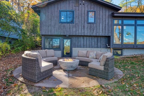 Patio with gas firepit