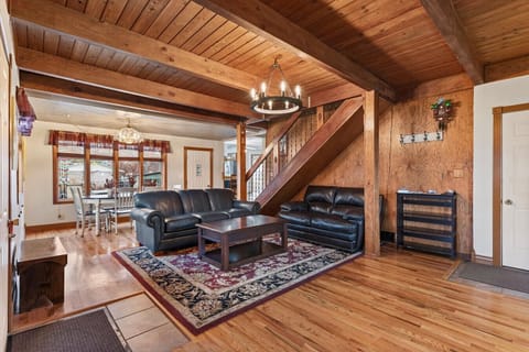 Regal living room with cozy seating