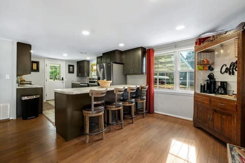 Kitchen island and coffee bar