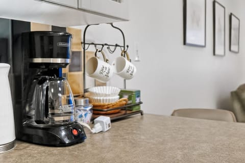 Local coffee and tea are supplied