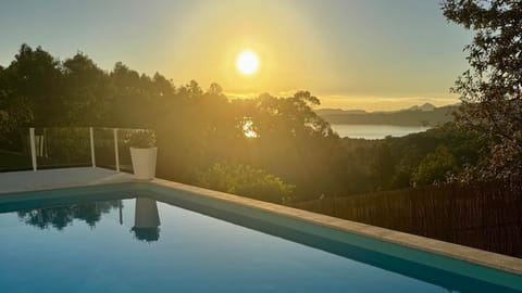 Sunset view from the shared pool