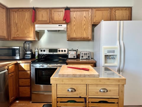 The well-stocked kitchen