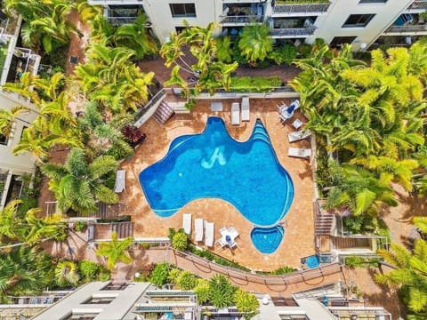 Tropical lagoon-style resort pool – perfect for relaxing after the beach