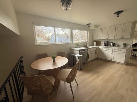 Full kitchen with all kinds of appliance