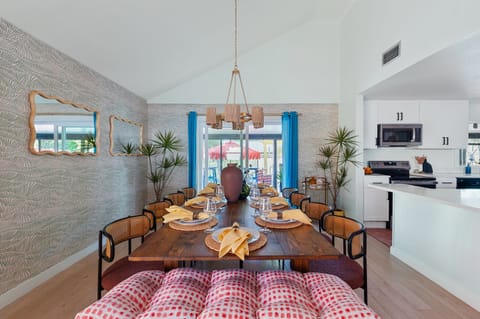 Gather everyone—dining table seats 10 comfortably for meals, games, and celebrations