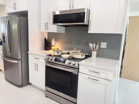 Induction cooktop and microwave