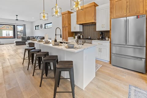 Living room with kitchen island