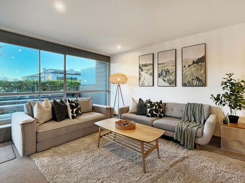 Bright open-plan living with mountain views
