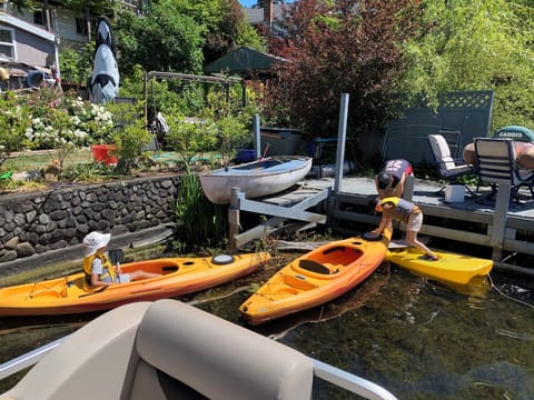 All the toys and little boys on a small beach