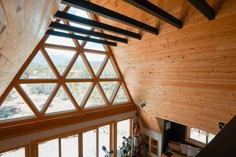 Window wall view from upstairs.