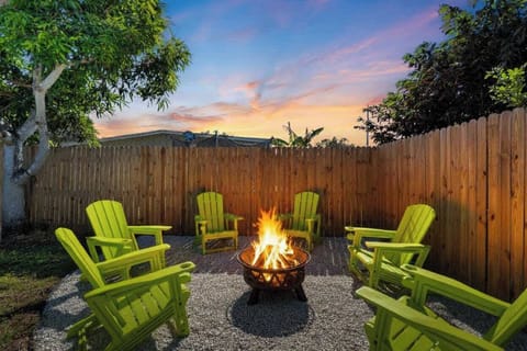 Relax by the firepit at the end of a fun filled day of exploring Sarasota.