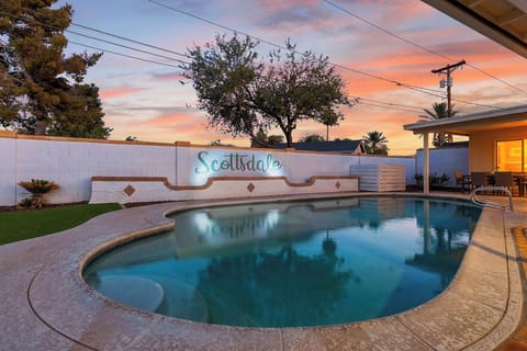 Sunset swim in your private pool.