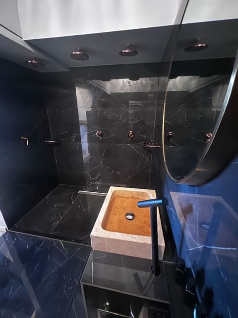 Spacious bathroom with walk-in shower