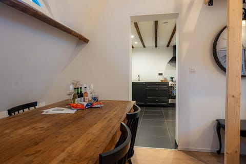 Apartment with living room and dining tabel