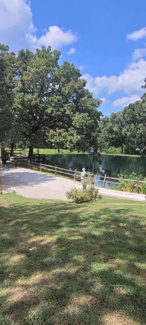 pond and deck next to pond 