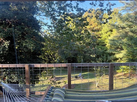 View from upstairs balcony