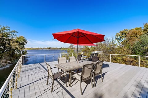 Upper Dock Deck | Scenic Spot for Sunbathing or Lakeside Dining