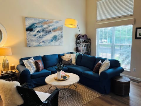 Living room is light and bright!