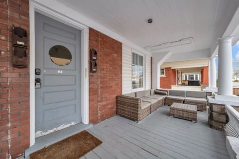 Front door & porch seating