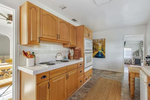 Well-equipped kitchen with full-size appliances and plenty of storage.