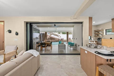 Another view of the back door leading to the pool from the kitchen.