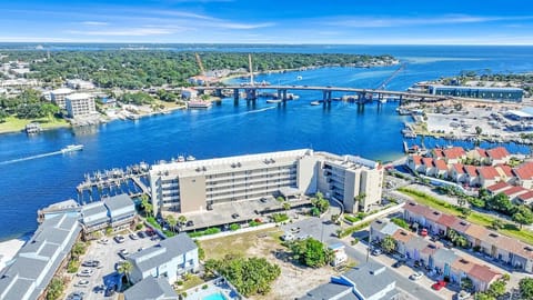 Waterfront living starts here- our condo, is located on the Santa Rosa Sound