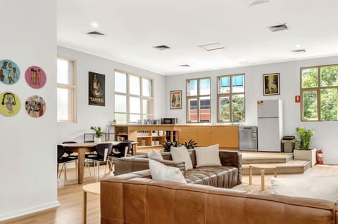 Bright and airy open-plan kitchen and dining area, perfect for socialising while you cook.