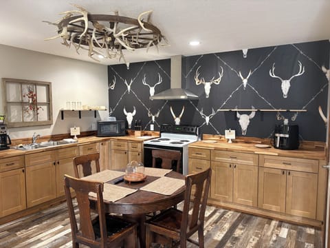 Spacious Kitchen! Microwave, coffee maker, air fryer, Keurig and all the gadgets