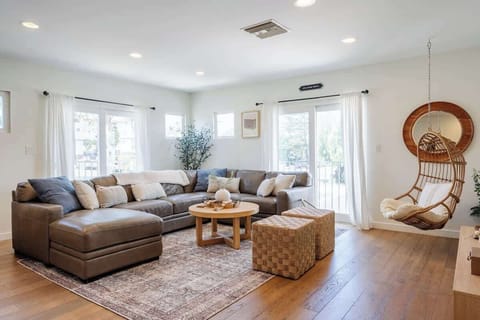 The open concept design of the home gives everyone space to relax