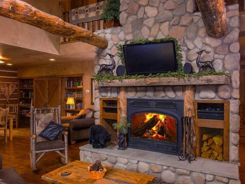 The Great Room With Wood Burning Fireplace & HDTV
