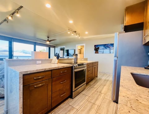 Granite countertops.