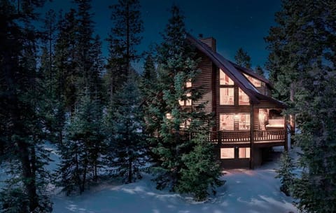 Winter frames Our Mountain Escape—expansive windows overlooking the Dixie National Forest