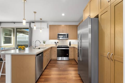 Fully equipped kitchen.