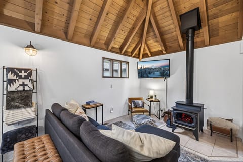 Muskrat 3- Living Room with Woodstove