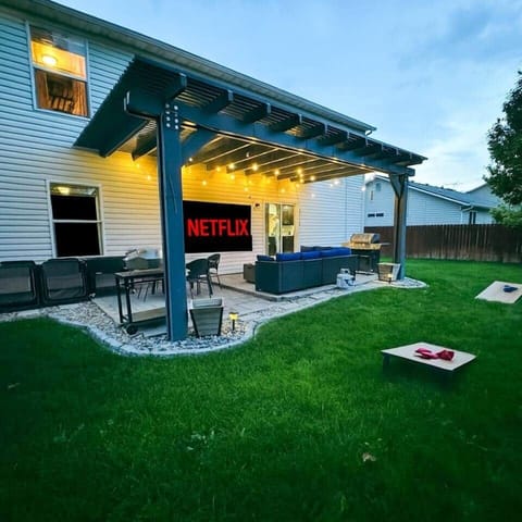 Outdoor projector for movie nights under the stars.