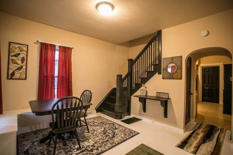 Front Entry with breakfast nook and wall mounted work desk