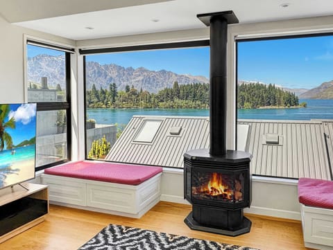Relax fireside with panoramic alpine scenery