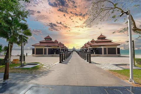 Beautiful beach-side view of the resort’s exterior, showcasing its serene coastal setting and inviting atmosphere.