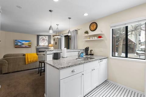 Light and bright fully stocked kitchen