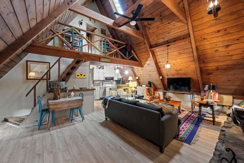 Gather for movie nights around the smart TV in this inviting space.