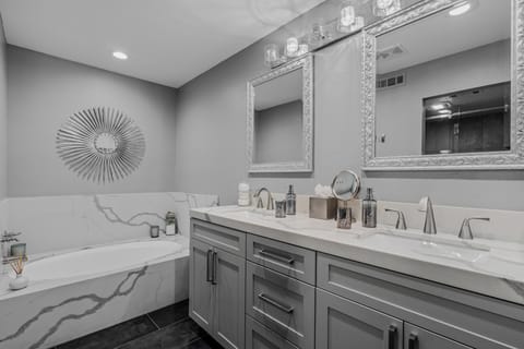 Newly renovated master bath