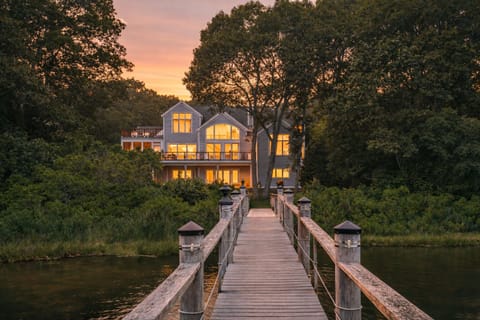 Private dock leading directly to Green Pond — a unique and serene water view. 