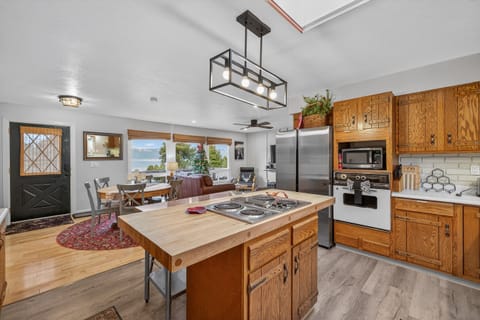 Kitchen- lake views- upstairs